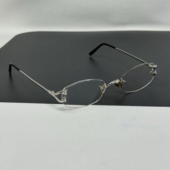 Cartier Accessories - Cartier rimless metal optical Eyeglasses Frame Shiny Silver